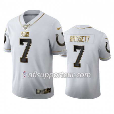 Maillot Homme Indianapolis Colts Jacoby Brissett 7 Nike Blanc Golden Edition 100th